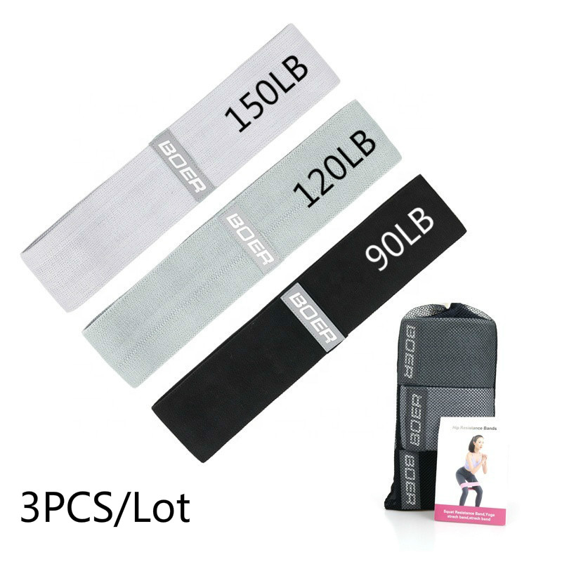 Home Gym Kit - 3PCS Women Men Fabric Resistance Bands