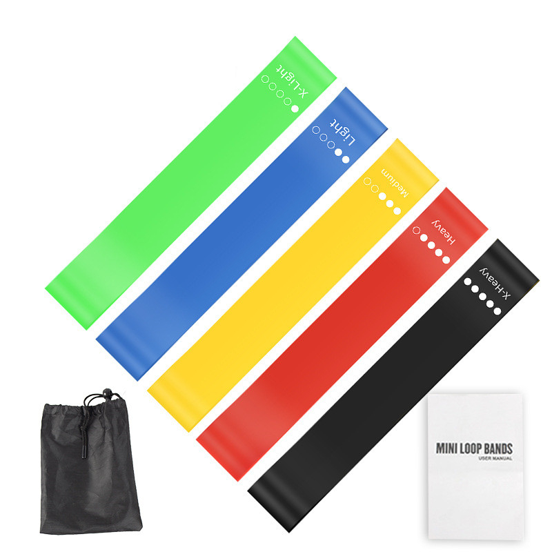Home Gym Kit - 5Pcs TPE Resistance Bands Set with