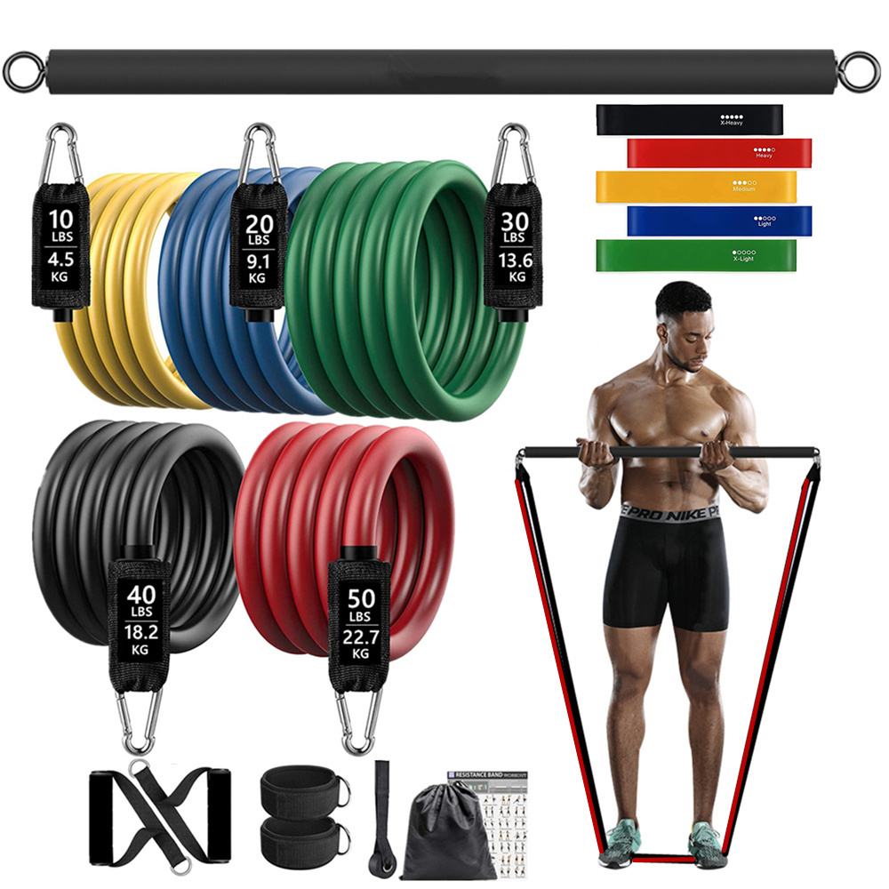 Home Gym Kit - 150lb Fitness Booty Resistance Elastic Band
