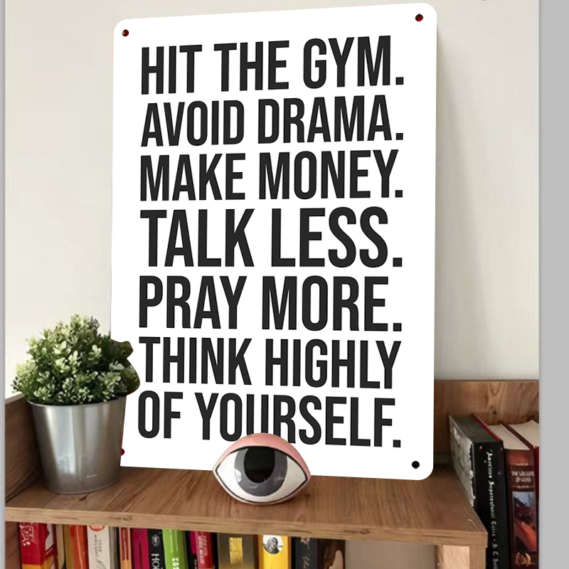 Inspirational Quote Metal Tin  - Home Gym Minimalist recension och pris