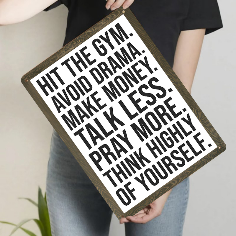 Inspirational Quote Metal Tin  - Home Gym Minimalist recension och pris