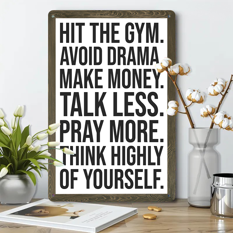 Inspirational Quote Metal Tin  - Home Gym Minimalist recension och pris