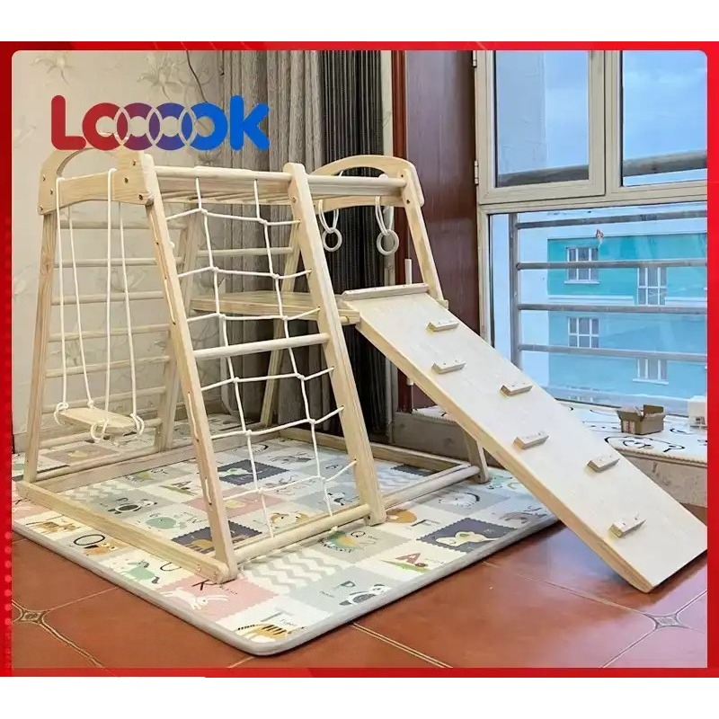 Multifunctional Wooden Toddler - Home Gym For Toddlers recension och pris