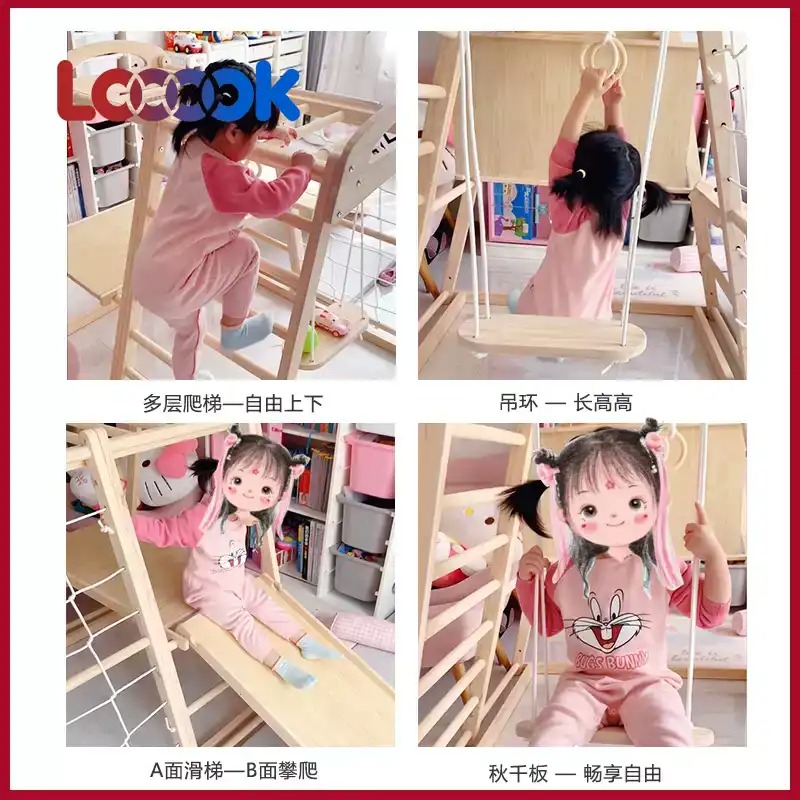 Multifunctional Wooden Toddler - Home Gym For Toddlers recension och pris