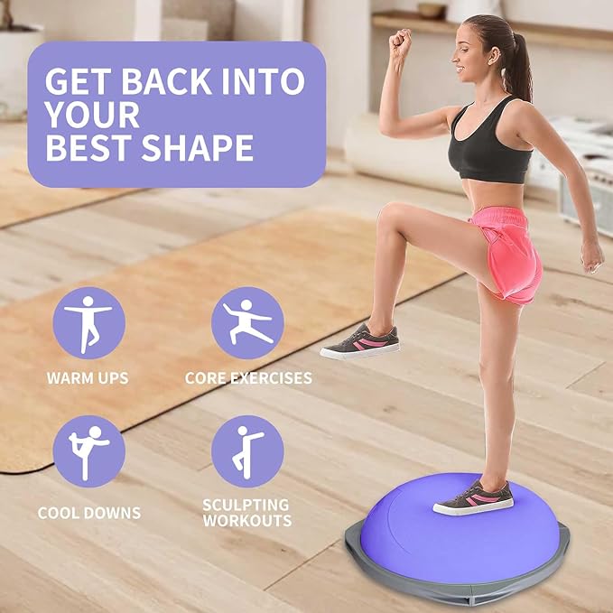 70cm Bosu Balance Ball, Anti-S - Home Gym Yoga recension och pris