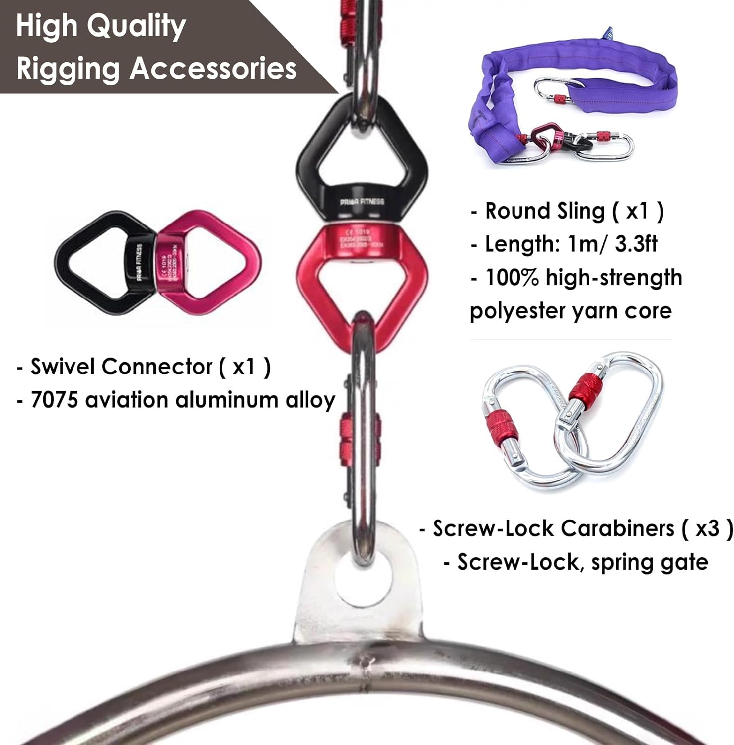 50cm Aerial Hoop Mini Lyra Kit - Home Gym Kit recension och pris