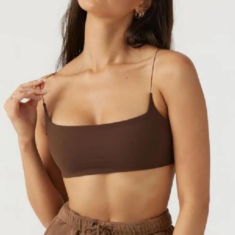 FUBEIKE Girl Brown Sports Bra  - Home Gym Yoga recension och pris