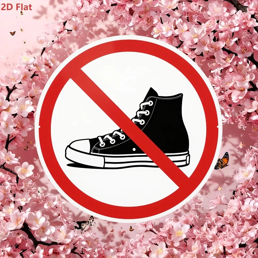 Rustic No Shoes Allowed Sign A - Home Gym Decor recension och pris