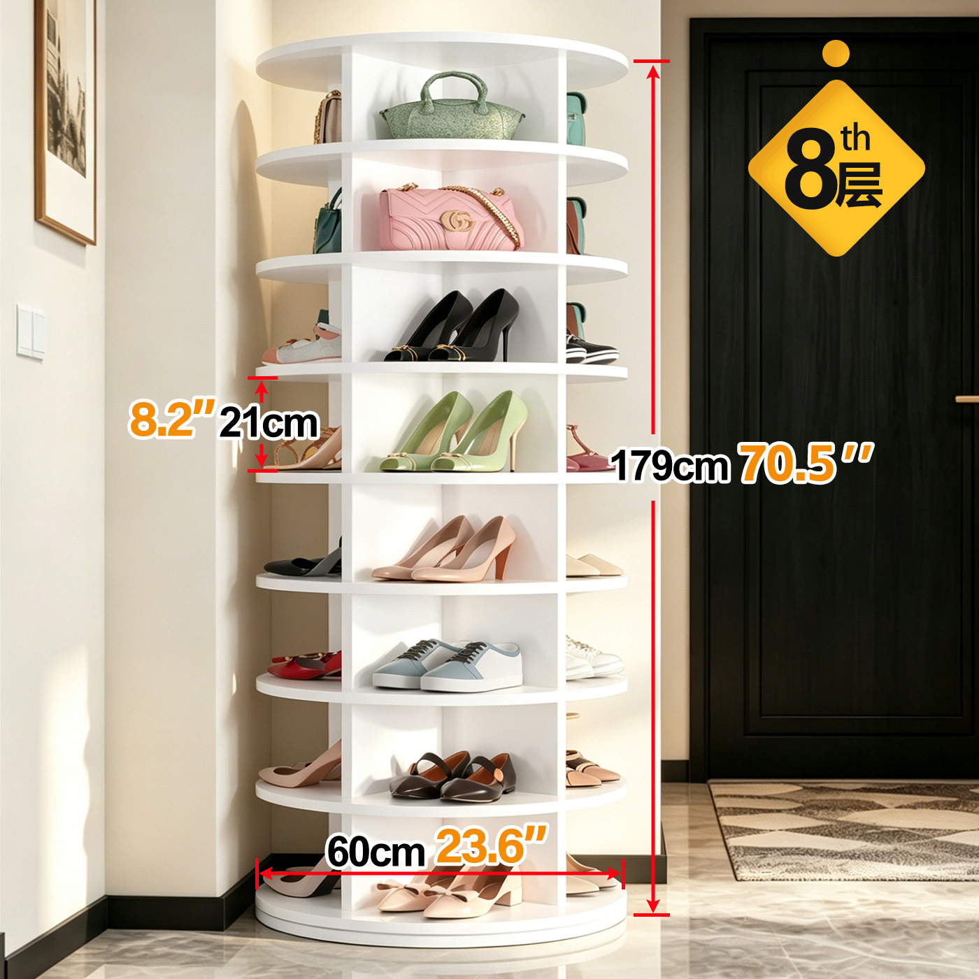 360 Rotating Modern Shoe Rack  - Home Gym Minimalist recension och pris