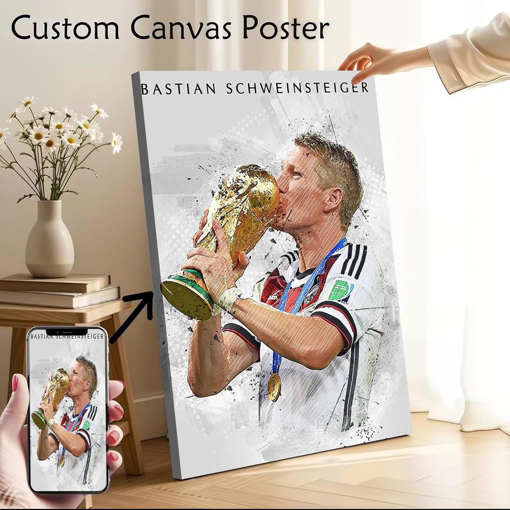 Bastian Schweinsteiger Canvas  - Home Gym Decor recension och pris