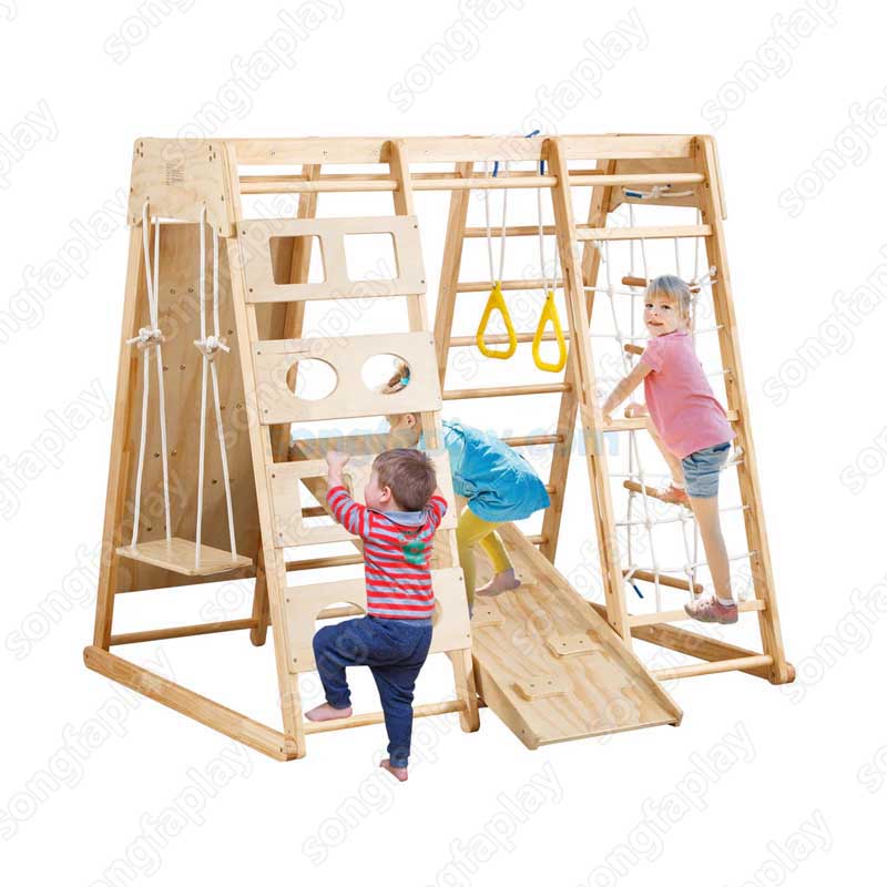 Kids Wooden Climbing Frame, In - Home Gym For Toddlers recension och pris