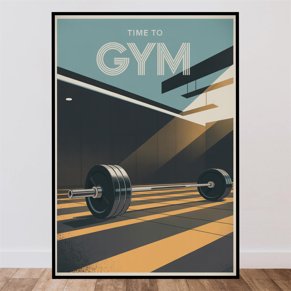 Time To Gym Poster Outdoor Wal - Home Gym Minimalist recension och pris