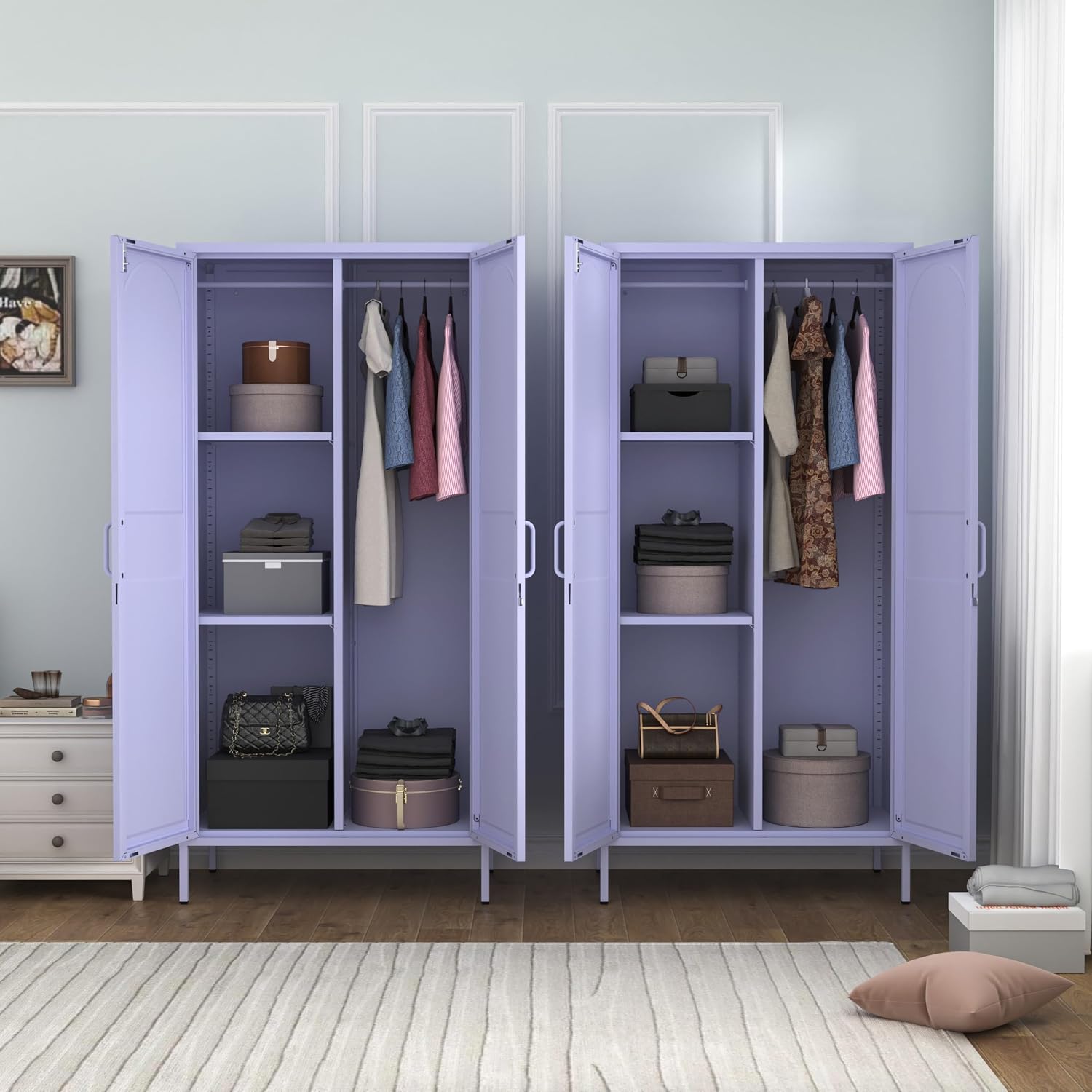 Lockable Metal Wardrobe, 67 In - Home Gym Minimalist recension och pris