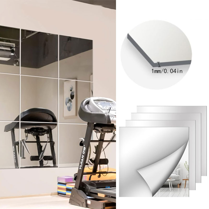8/16pcs1mm Self Adhesive Mirro - Home Gym Reviews recension och pris