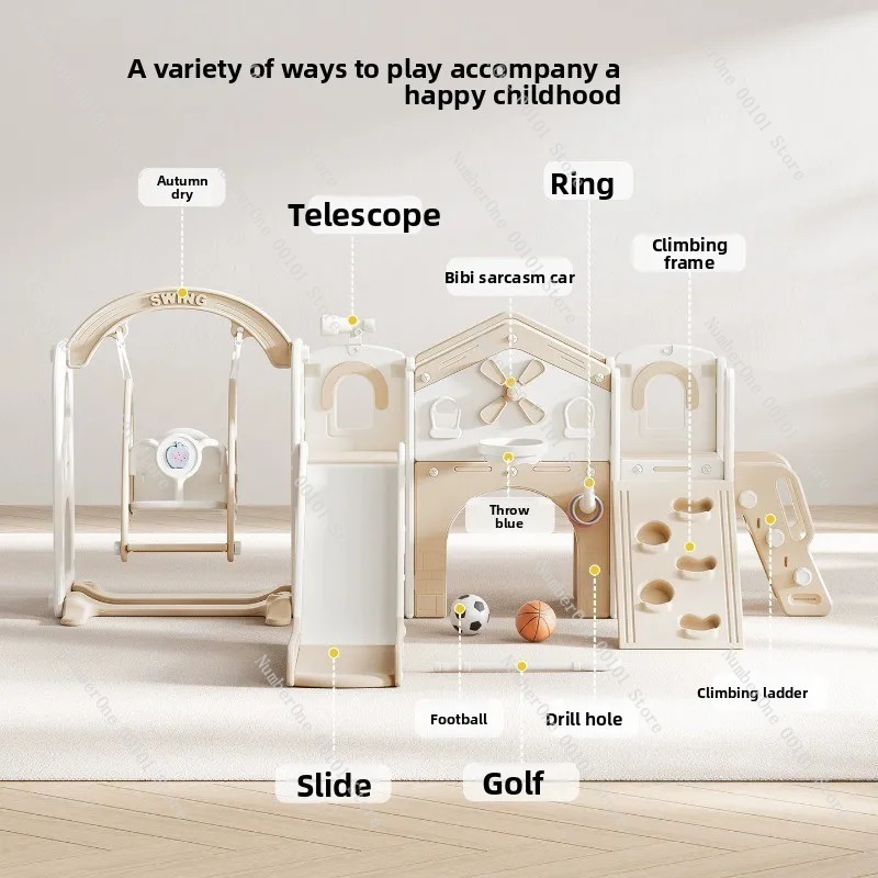 2-in-1 Indoor Slide and Swing  - Home Gym For Toddlers recension och pris