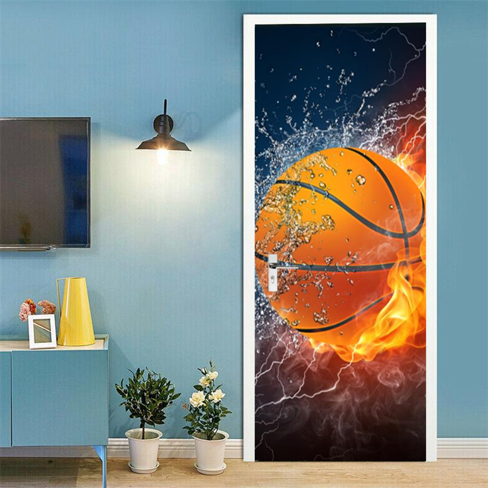 Football Basketball 3D Wallpap - Home Gym Decor recension och pris