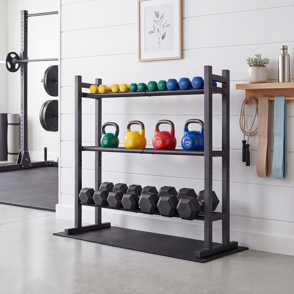 Heavy Duty 3-Tier Dumbbell Rac - Home Gym Equipment recension och pris
