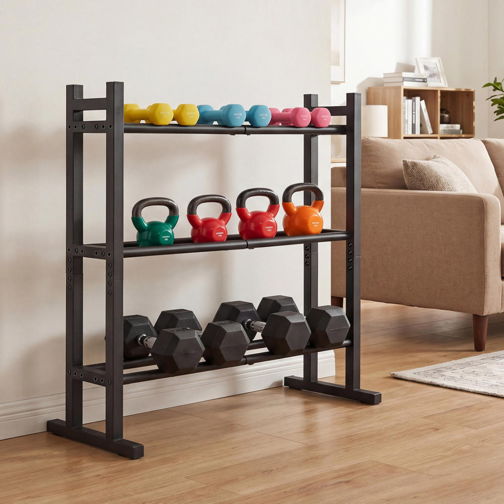 Heavy Duty 3-Tier Dumbbell Rac - Home Gym Equipment recension och pris