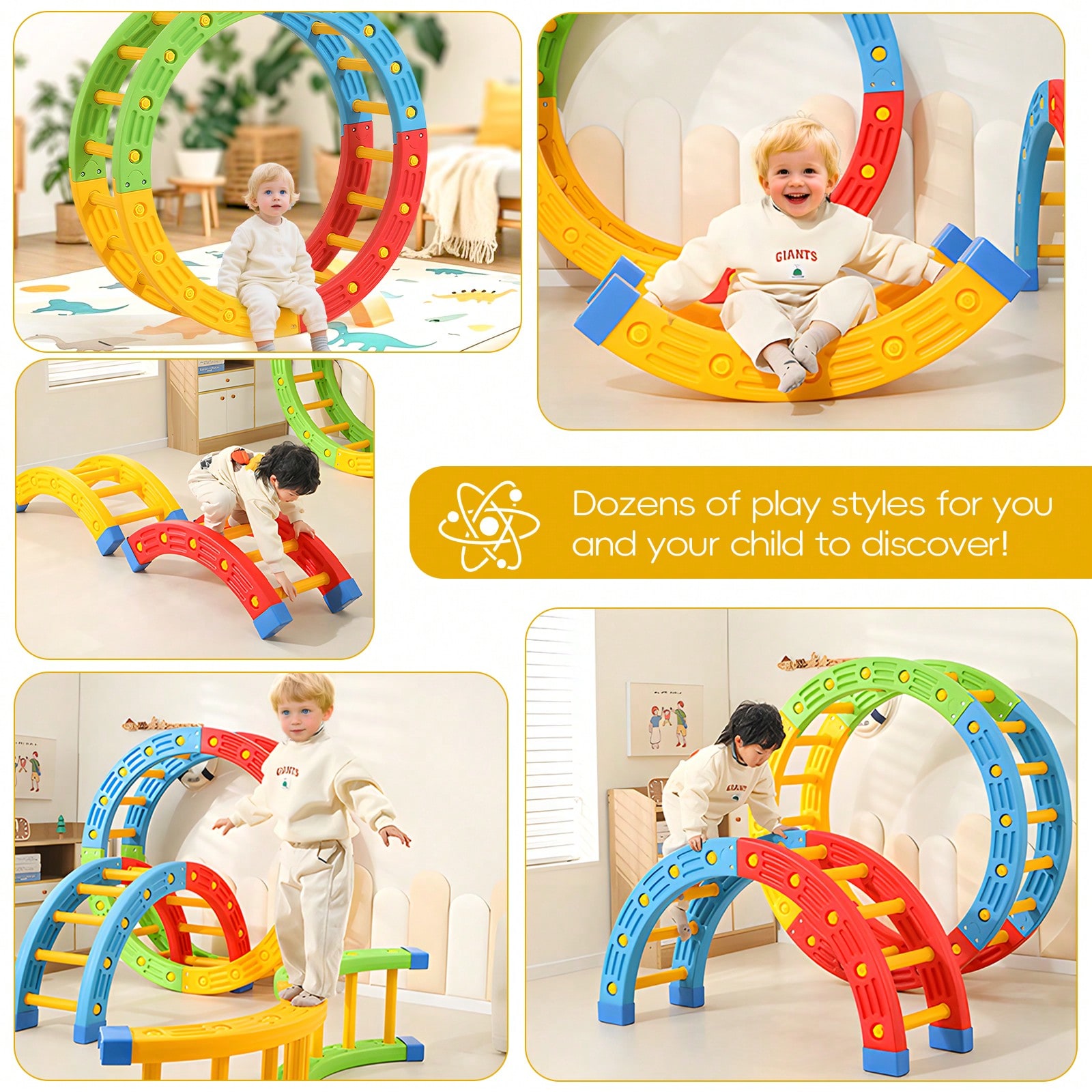 GCCSJ 2-In-1 Foldable Toddler  - Home Gym For Toddlers recension och pris