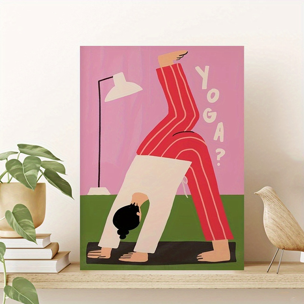 Yoga Downward Dog Canvas Print - Home Gym Minimalist recension och pris
