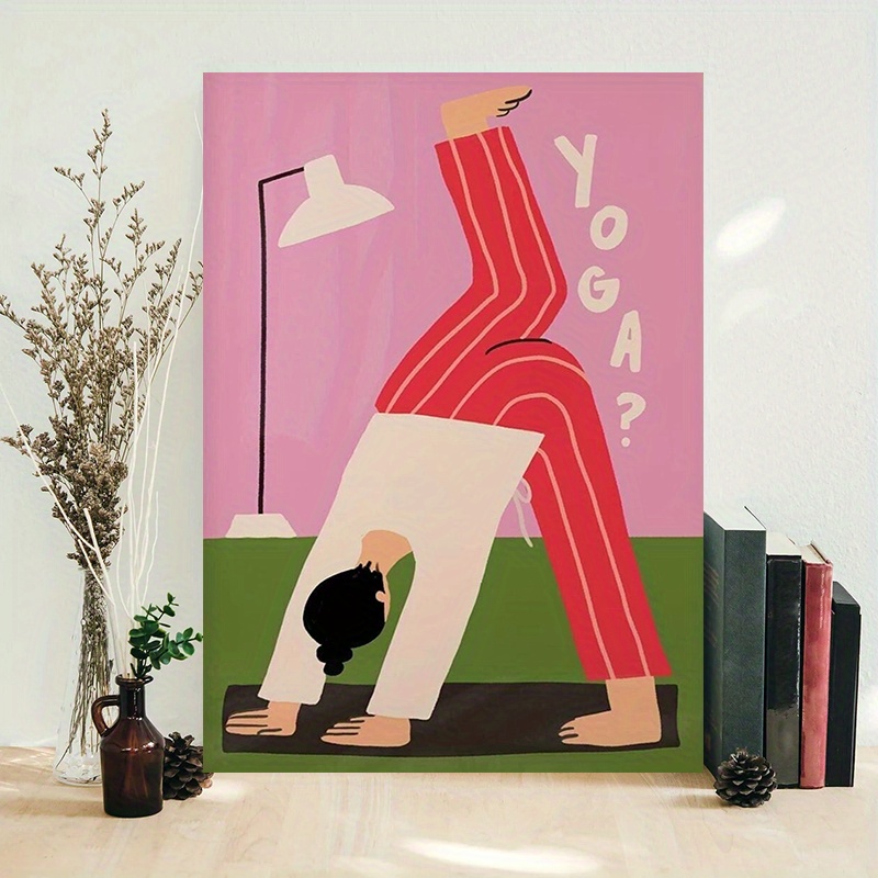 Yoga Downward Dog Canvas Print - Home Gym Minimalist recension och pris