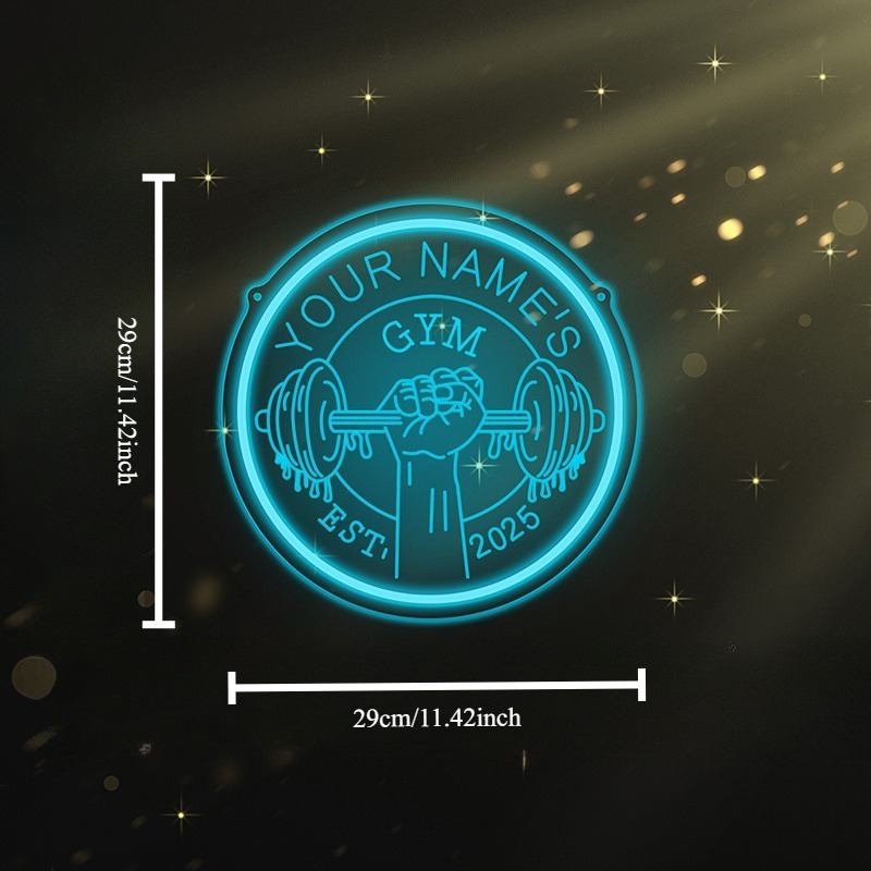 Custom LED Gym Neon Sign Barbe - Home Gym Interior Design recension och pris