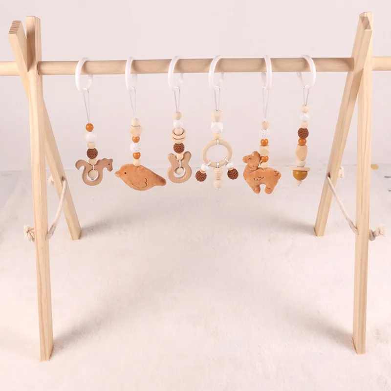 6Pcs Wooden Baby Toys Wooden B - Home Gym Decor recension och pris