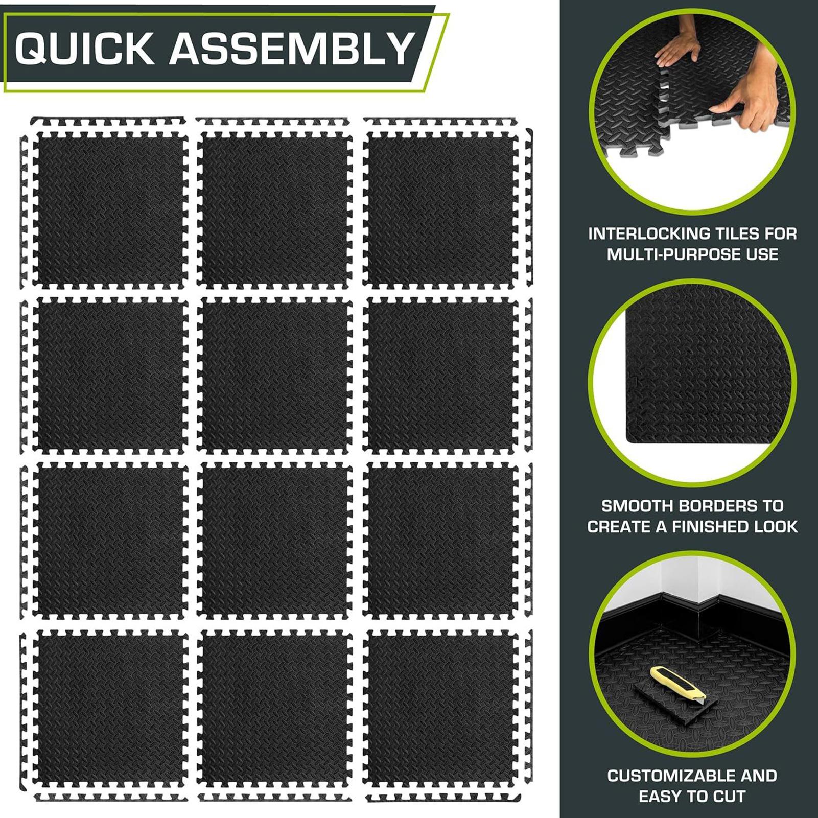 Puzzle Exercise Mat 12 Pieces  - Home Gym For Toddlers recension och pris